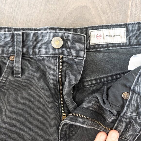 AG Denim Hailey Cut-Off Ex Boyfriend Raw Hem Short in Black Size 26 - Picture 6 of 11